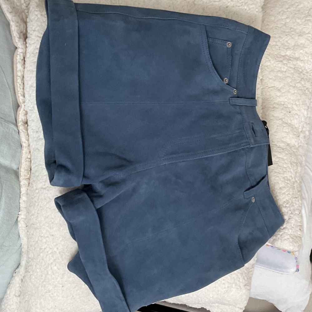 The Kooples Blue suede Women's Shorts size 2
